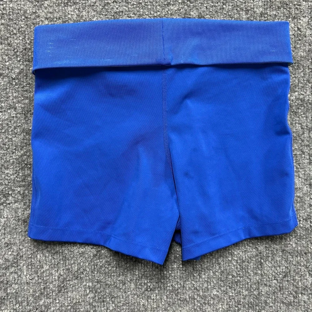 Nike Athletic Shorts Womens Size S Blue Dri-Fit Pro Compression Yoga Gym Workout
